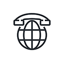 phone globe icon